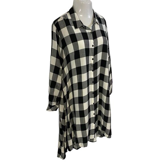 Time And Tru Dress Womens XXL (20) Buffalo Check Work Office Church Date Picnic - Picture 5 of 10